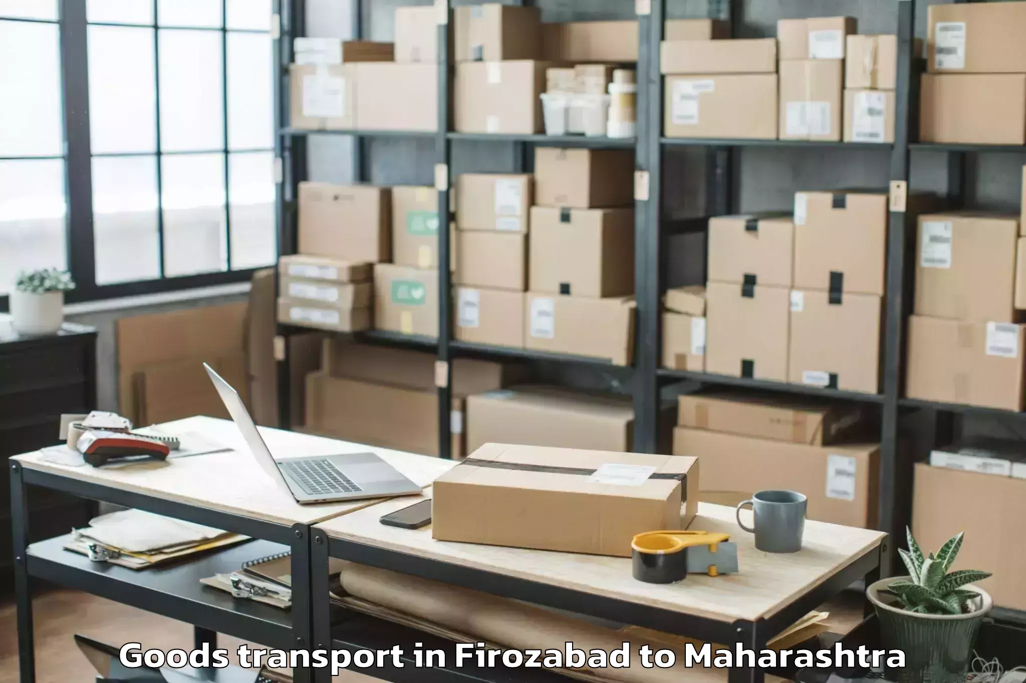 Book Firozabad to Pombhurna Goods Transport Online